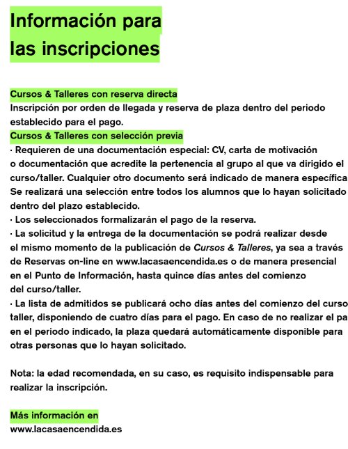 taller para niños y bebés